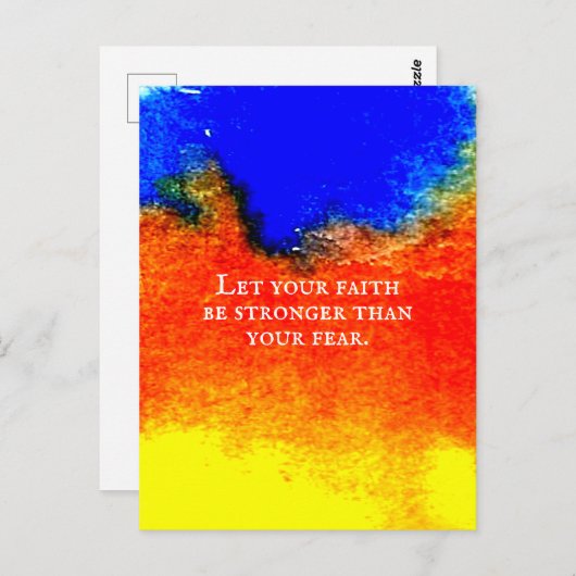 抽象芸術水感動的色引用文オン信仰 ポストカード (正面/裏面)