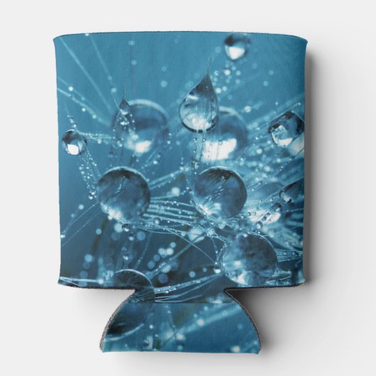 抽象芸術水滴青色反射 缶クーラー (裏面)