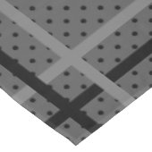 抽象芸術水玉模様グレー白丸ブラック・レトロ テーブルクロス (アングル)