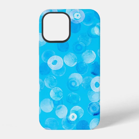 抽象芸術水玉模様シームレスパターン iPhoneケース (裏面)