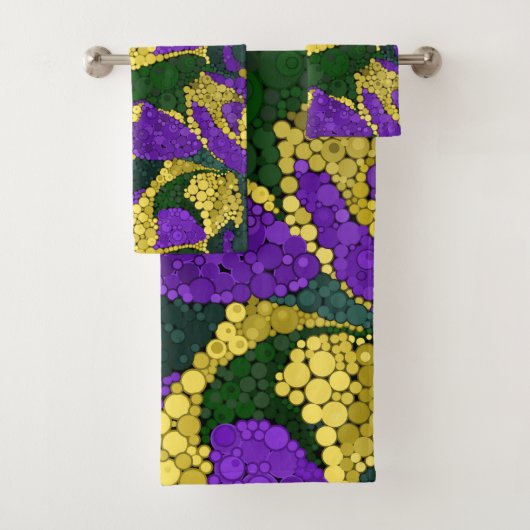 抽象芸術水玉模様 バスタオルセット (インサイチュ)