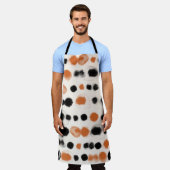 抽象芸術水玉模様：水彩ジオメトリ。 エプロン (着用した状態)