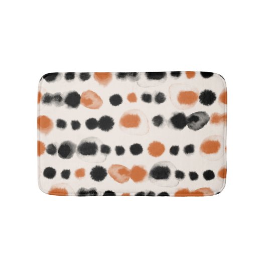 抽象芸術水玉模様:水彩ジオメトリ。 バスマット (正面)