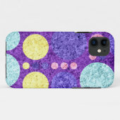 抽象芸術水玉模様 |紫色の黄色い水色 Case-Mate iPhoneケース (裏面(横))