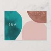 抽象芸術水結婚色アドバイス エンクロージャーカード (裏面)