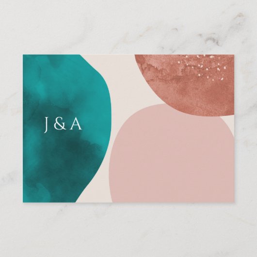 抽象芸術水結婚色アドバイス エンクロージャーカード (裏面)