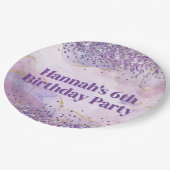 抽象芸術水絵を描色の絵を描パーティー ペーパープレート (アングル)