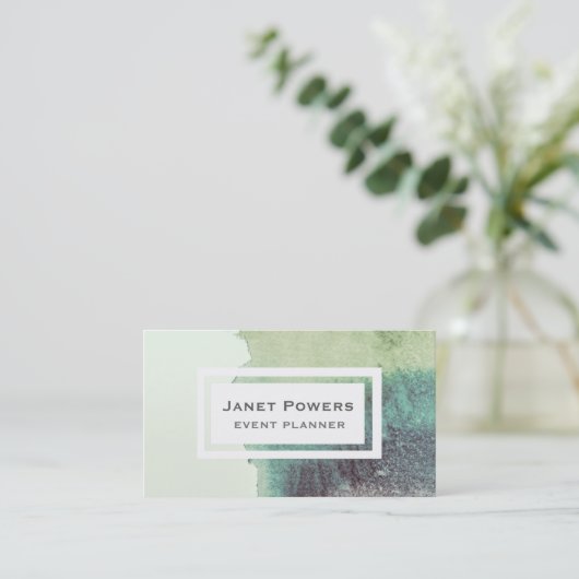 抽象芸術水絵を描色カスタム名刺 名刺 (スタンド正面)