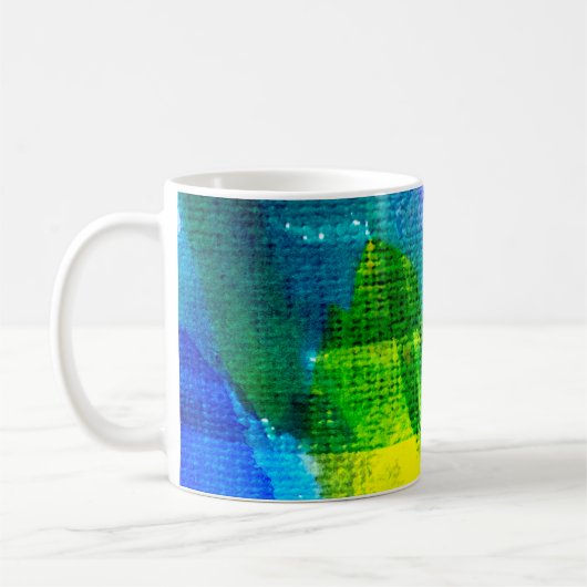 抽象芸術水絵を描色背景抽象、acr コーヒーマグカップ (左)