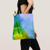 抽象芸術水絵を描色背景抽象、acr トートバッグ (クローズアップ)