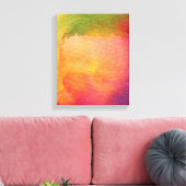 抽象芸術水絵を描色背景 キャンバスプリント (インサイチュ (リビング))