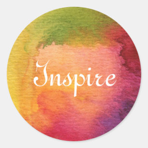 抽象芸術水絵を描色背景 ラウンドシール