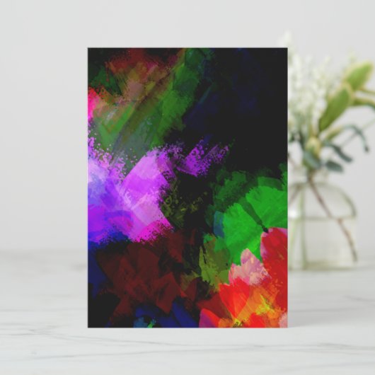 抽象芸術水絵を描色2 サンキューカード (スタンド正面)