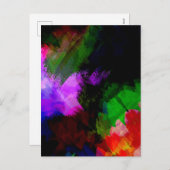 抽象芸術水絵を描色2 シーズンポストカード (正面/裏面)