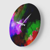 抽象芸術水絵を描色2 ラージ壁時計 (傾斜)