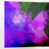 抽象芸術水絵を描色2 三つ折りクリスマスカード (内部最初)