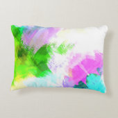 抽象芸術水絵を描色 アクセントクッション (裏面)