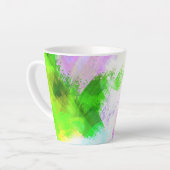 抽象芸術水絵を描色 カフェラテマグ (左アングル)