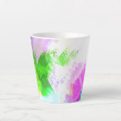 抽象芸術水絵を描色 カフェラテマグ (正面)