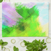 抽象芸術水絵を描色 キッチンタオル (折り畳み)