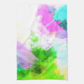 抽象芸術水絵を描色 キッチンタオル (縦)