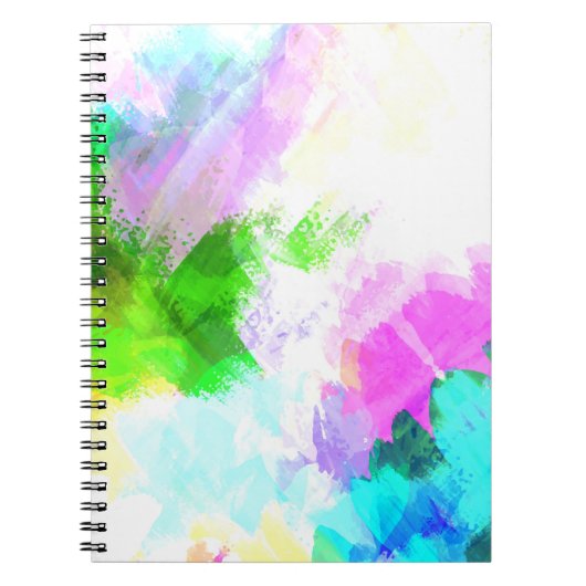 抽象芸術水絵を描色 ノートブック (正面)