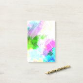 抽象芸術水絵を描色 ポストイット (デスク上)