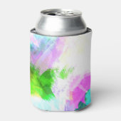 抽象芸術水絵を描色 缶クーラー (缶正面)
