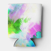 抽象芸術水絵を描色 缶クーラー (正面)