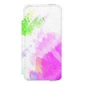 抽象芸術水絵を描色 INCIPIO iPhoneウォレットケース (フォリオ 正面)