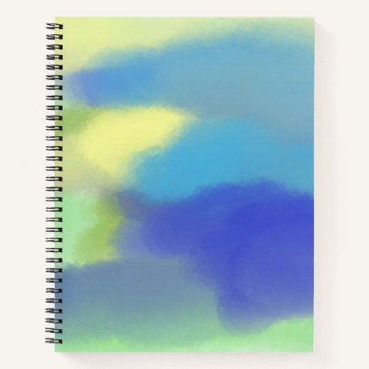 抽象芸術水絵画色 ノートブック (正面)