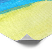 抽象芸術水絵画色 ポスター (角)