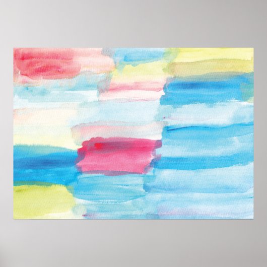 抽象芸術水絵画色 ポスター (正面)