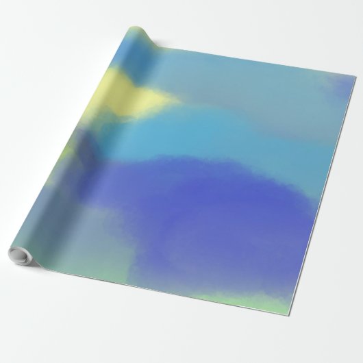 抽象芸術水絵画色 ラッピングペーパー (アンロールド)