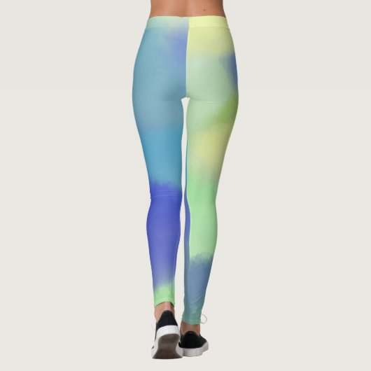 抽象芸術水絵画色 レギンス (裏面)