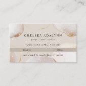 抽象芸術水色きらびやかなラグジュアリーエレガント金ゴールド 予約カード (正面)