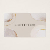 抽象芸術水色きらびやかな豪華ギフトカード (正面)