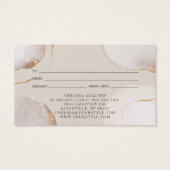 抽象芸術水色きらびやかな豪華ギフトカード (裏面)