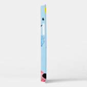 抽象芸術水色のインクスタイル付きの幾何学的形状 Case-Mate iPhoneケース (裏面 / 右)