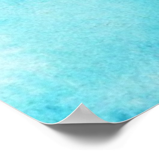 抽象芸術水色の手の絵を描背景2 ポスター (角)