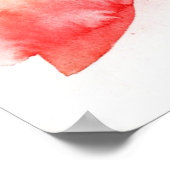 抽象芸術水色の手の背絵を描景 ポスター (角)