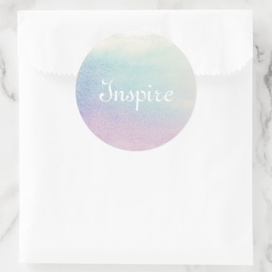 抽象芸術水色の手の背絵を描景 ラウンドシール (バッグ)