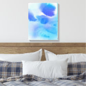 抽象芸術水色の手絵を描の背景。 キャンバスプリント (インサイチュ (寝室))