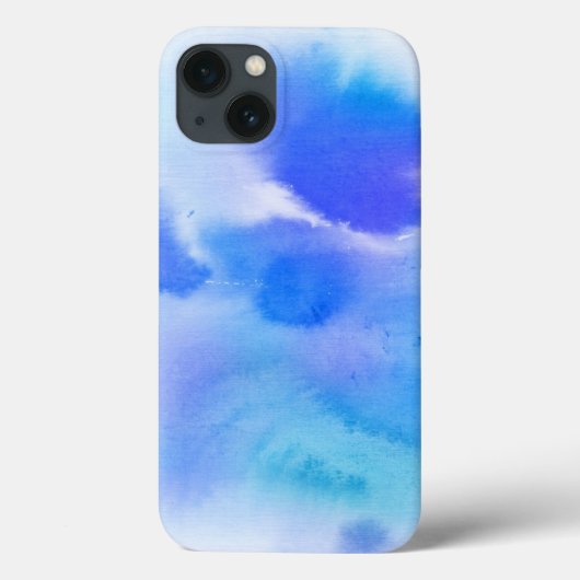 抽象芸術水色の手絵を描の背景。 Case-Mate iPhoneケース (裏面)
