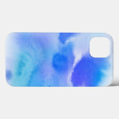抽象芸術水色の手絵を描の背景。 Case-Mate iPhoneケース (裏面 (横))