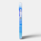 抽象芸術水色の手絵を描の背景。 Case-Mate iPhoneケース (裏面 / 左)