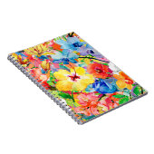 抽象芸術水色の手色彩の鮮やかの背景(m) ノートブック (右側)