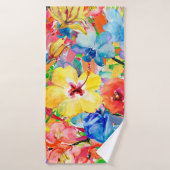 抽象芸術水色の手色彩の鮮やかの背景(m) バスタオル (バスタオル)