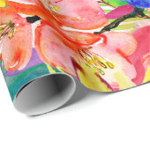 抽象芸術水色の手色彩の鮮やかの背景(m) ラッピングペーパー (ロールコーナー)