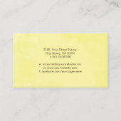 抽象芸術水色の木(葉カラフル付) 名刺 (裏面)